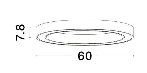Stropné svietidlo NOVA LUCE 9558609 LED 40W 2153lm 3000K 230V IP20